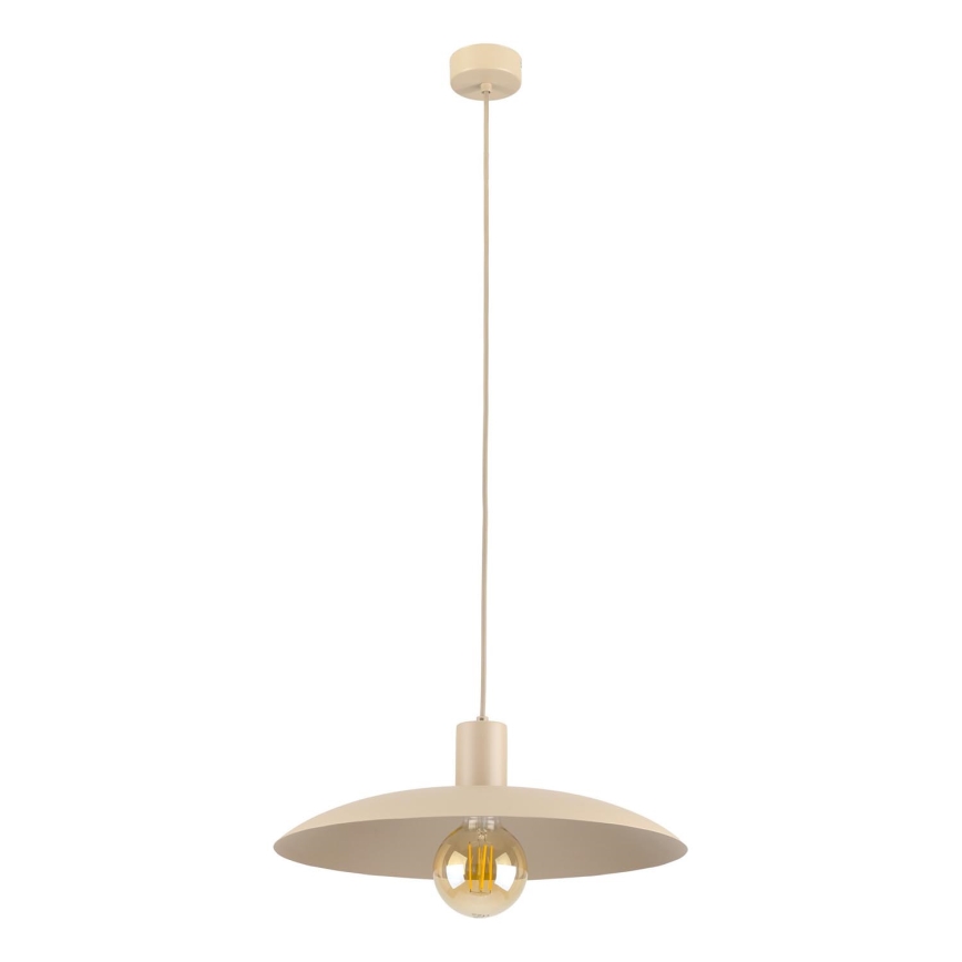 Ljuskrona med textilsladd ASTRA 1xE27/15W/230V diameter 41 cm beige