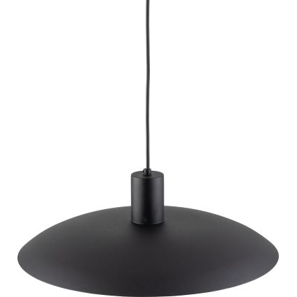 Ljuskrona med textilsladd ASTRA 1xE27/15W/230V diameter 41 cm svart
