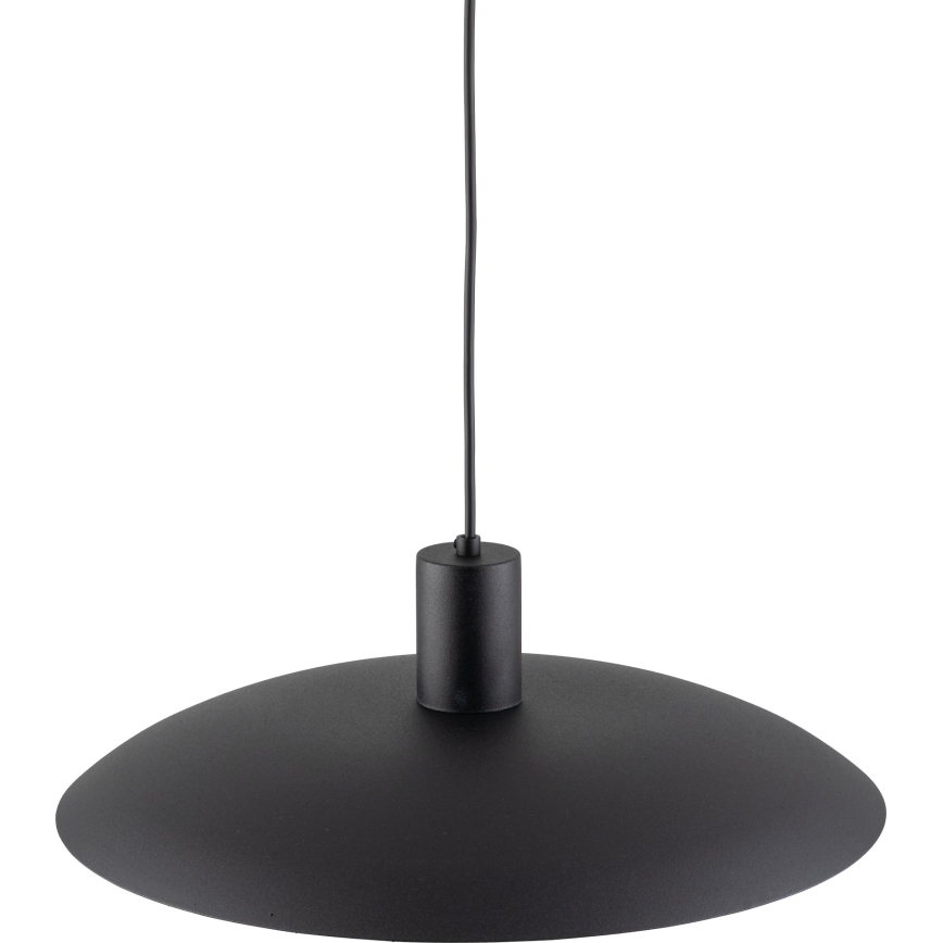 Ljuskrona med textilsladd ASTRA 1xE27/15W/230V diameter 41 cm svart