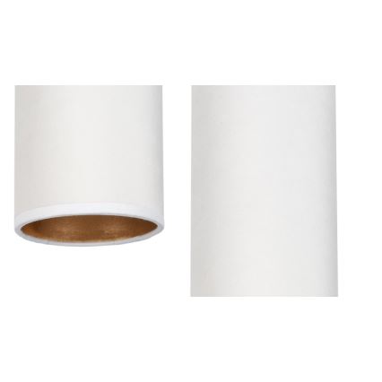 Ljuskrona med textilsladd AVALO 2xE27/60W/230V spindel vit/koppar