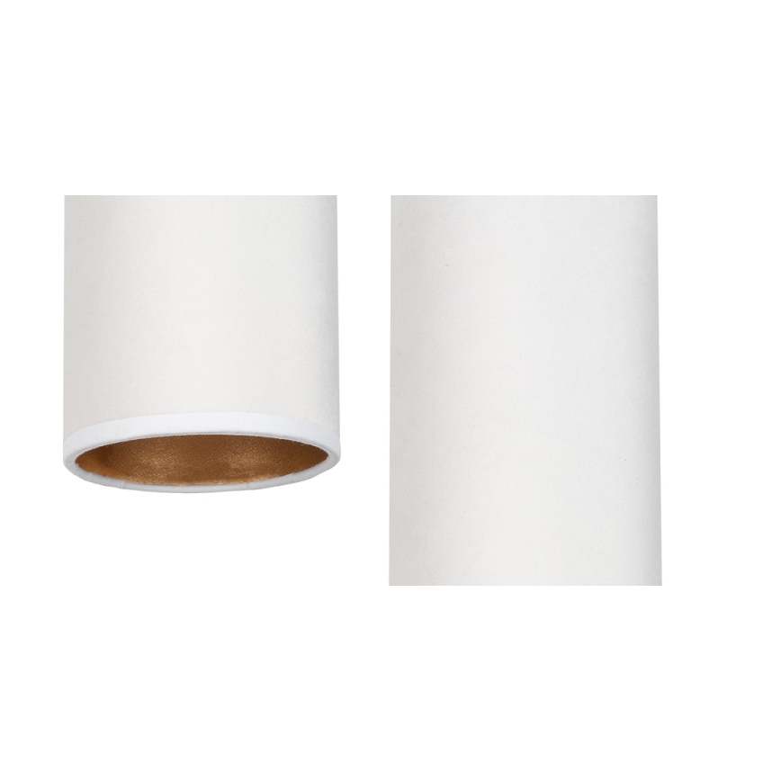Ljuskrona med textilsladd AVALO 2xE27/60W/230V spindel vit/koppar