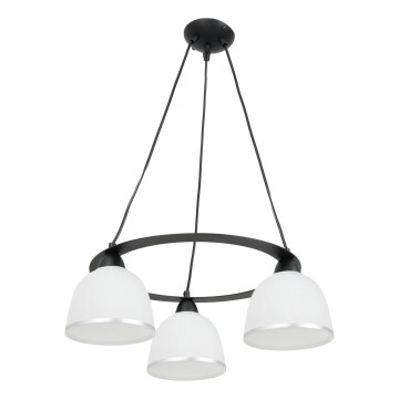 Ljuskrona med textilsladd AVIA 3xE27/60W/230V