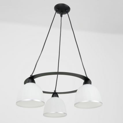 Ljuskrona med textilsladd AVIA 3xE27/60W/230V