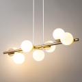 Ljuskrona med textilsladd AVOLA 7xG9/12W/230V guld