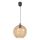 Ljuskrona med textilsladd BALL 1xE27/60W/230V diameter 25 cm beige