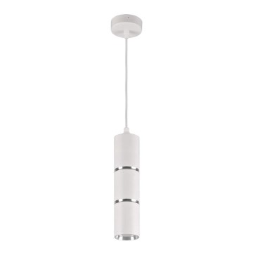 Ljuskrona med textilsladd BAMBOO 1xGU10/10W/230V vit