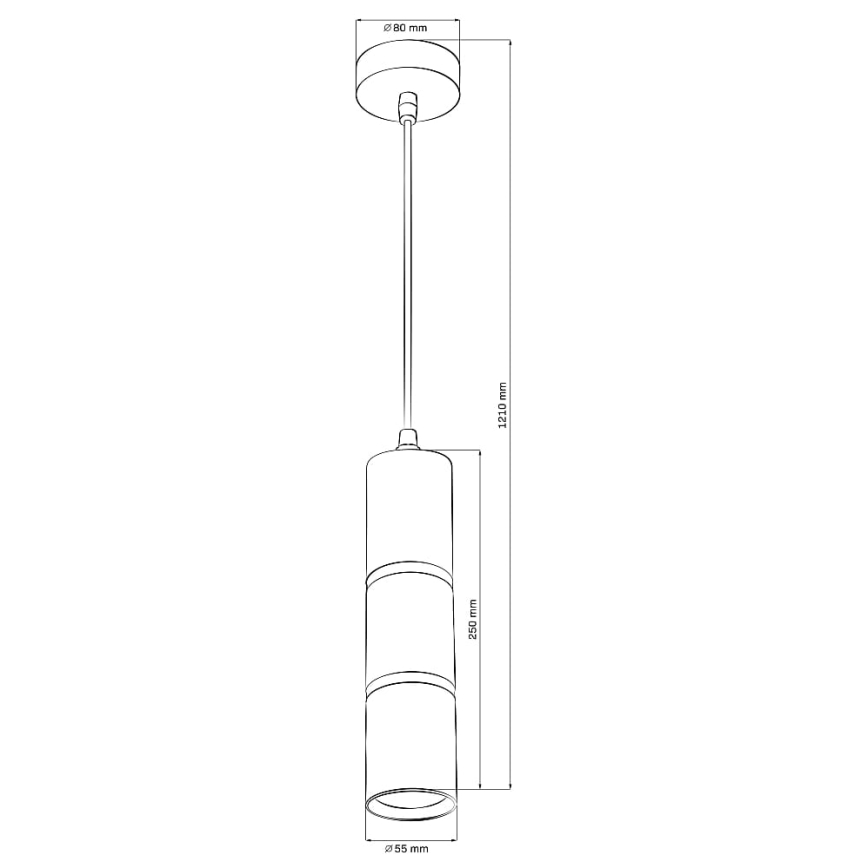 Ljuskrona med textilsladd BAMBOO 1xGU10/10W/230V vit