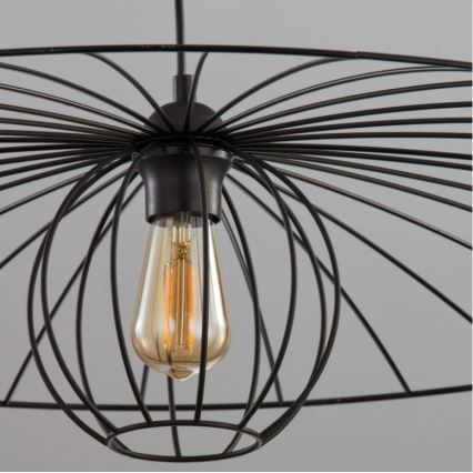 Ljuskrona med textilsladd BARBELLA 1xE27/60W/230V diameter 80 cm