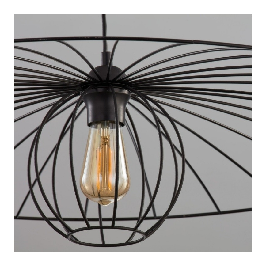 Ljuskrona med textilsladd BARBELLA 1xE27/60W/230V diameter 80 cm