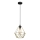 Ljuskrona med textilsladd BASKET 1xE27/60W/230V diameter 25 cm guld