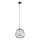 Ljuskrona med textilsladd BELL 1xG9/12W/230V diameter 24 cm svart/skinande krom