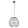 Ljuskrona med textilsladd BELL 1xG9/12W/230V diameter 33 cm svart/skinande krom
