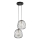 Ljuskrona med textilsladd BELL 2xG9/12W/230V svart/guld