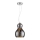 Ljuskrona med textilsladd BELLO 1xE27/40W/230V diameter 21 cm krom