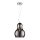 Ljuskrona med textilsladd BELLO 1xE27/60W/230V diameter 30 cm krom