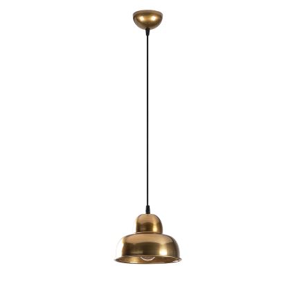 Ljuskrona med textilsladd BERCESTE 1xE27/40W/230V guld