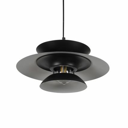 Ljuskrona med textilsladd BERIT 1xE27/20W/230V svart
