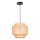 Ljuskrona med textilsladd BERTA 1xE27/20W/230V diameter 50 cm bambu