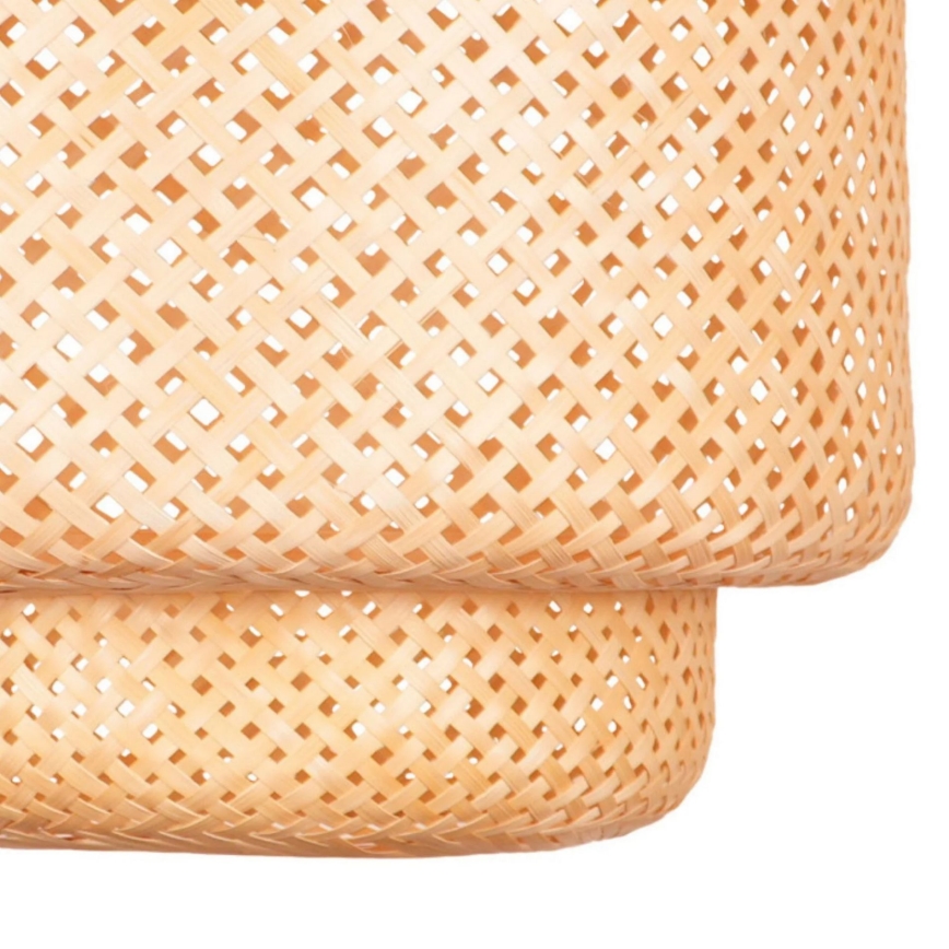 Ljuskrona med textilsladd BERTA 1xE27/20W/230V diameter 50 cm bambu