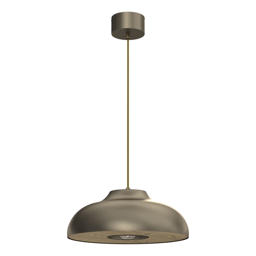 Ljuskrona med textilsladd BILBAO 1xE27/15W/230V diameter 40 cm mässing