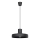 Ljuskrona med textilsladd BILO 1xE27/15W/230V diameter 35 cm svart