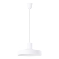 Ljuskrona med textilsladd BILO 1xE27/15W/230V diameter 35 cm vit
