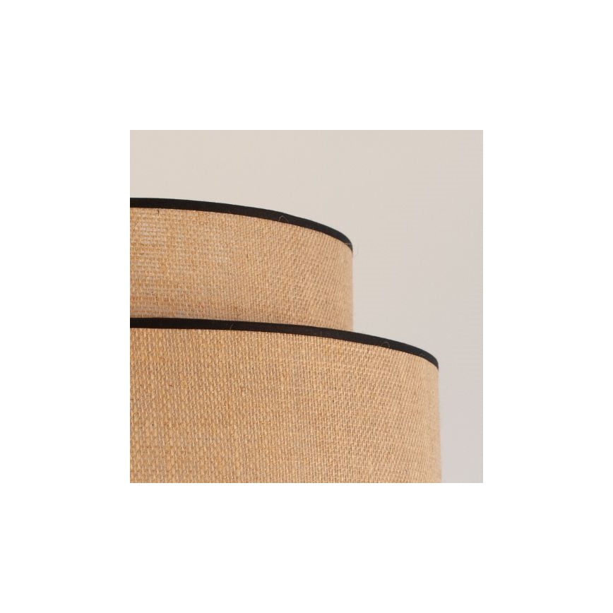 Ljuskrona med textilsladd BOHO 1xE27/60W/230V diameter 40 cm beige