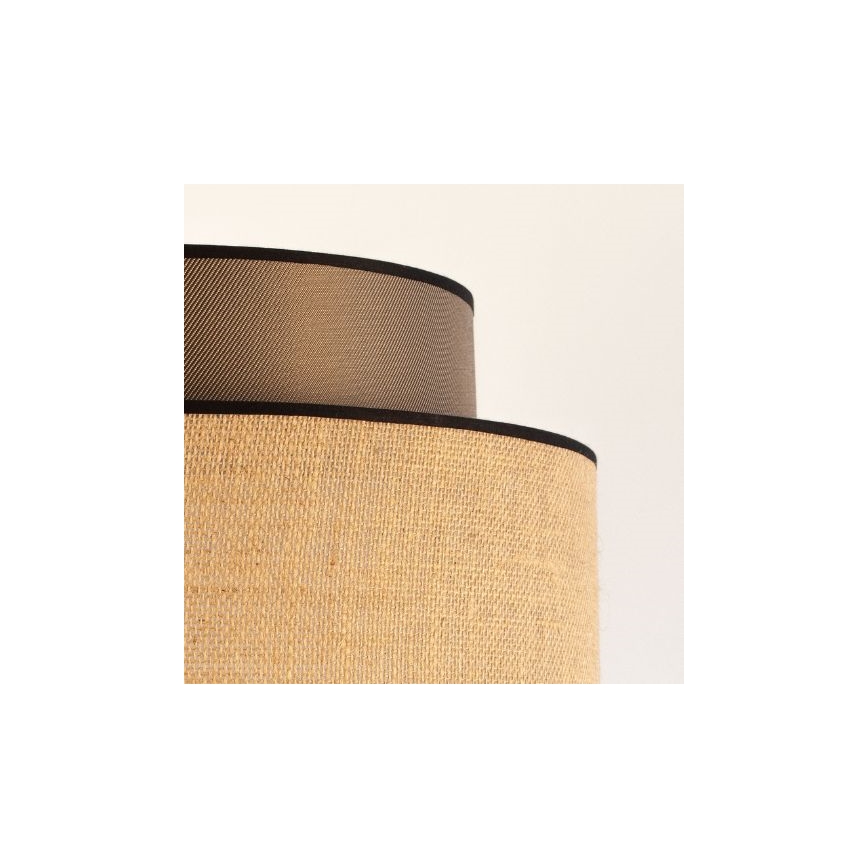 Ljuskrona med textilsladd BOHO 1xE27/60W/230V diameter 40 cm brun/beige