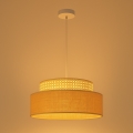 Ljuskrona med textilsladd BOHO 1xE27/60W/230V diameter 40 cm rotting