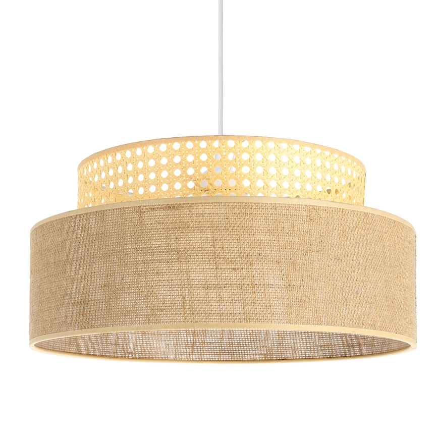 Ljuskrona med textilsladd BOHO 1xE27/60W/230V diameter 40 cm rotting