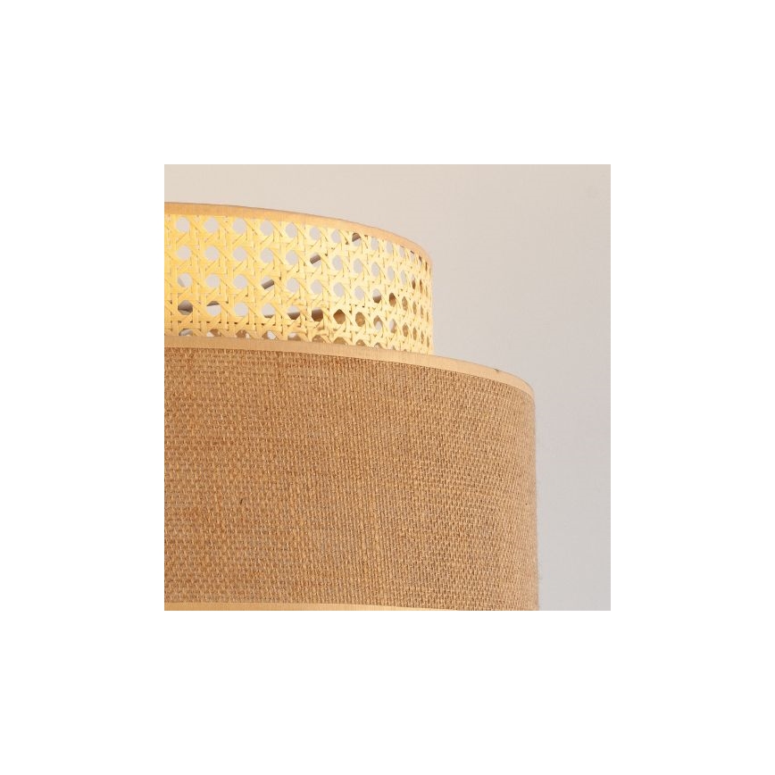 Ljuskrona med textilsladd BOHO 1xE27/60W/230V diameter 40 cm rotting