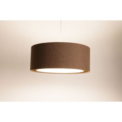 Ljuskrona med textilsladd BOHO TRINITI 1xE27/60W/230V brun
