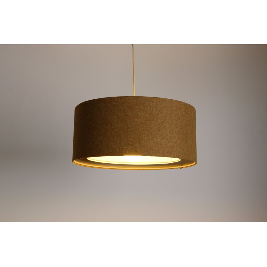 Ljuskrona med textilsladd BOHO TRINITI 1xE27/60W/230V brun