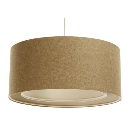 Ljuskrona med textilsladd BOHO TRINITI 1xE27/60W/230V brun