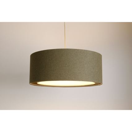 Ljuskrona med textilsladd BOHO TRINITI 1xE27/60W/230V grå