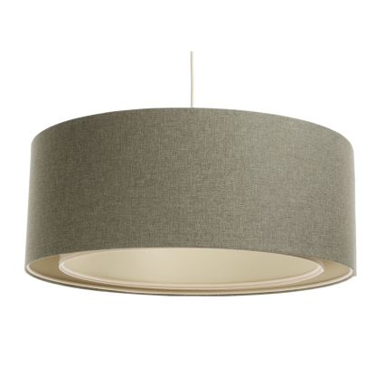 Ljuskrona med textilsladd BOHO TRINITI 1xE27/60W/230V grå