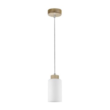 Ljuskrona med textilsladd BOSCO 1xE27/60W/230V Björk