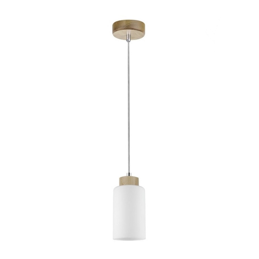 Ljuskrona med textilsladd BOSCO 1xE27/60W/230V Björk