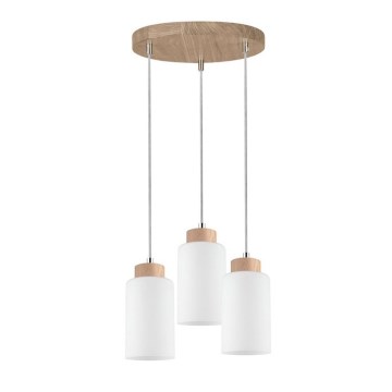 Ljuskrona med textilsladd BOSCO 3xE27/60W/230V ek