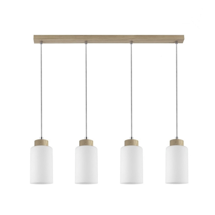 Ljuskrona med textilsladd BOSCO 4xE27/60W/230V ek