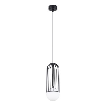 Ljuskrona med textilsladd BRINA 1xG9/8W/230V svart