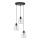 Ljuskrona med textilsladd BRYLANT 3xE27/60W/230V diameter 47 cm