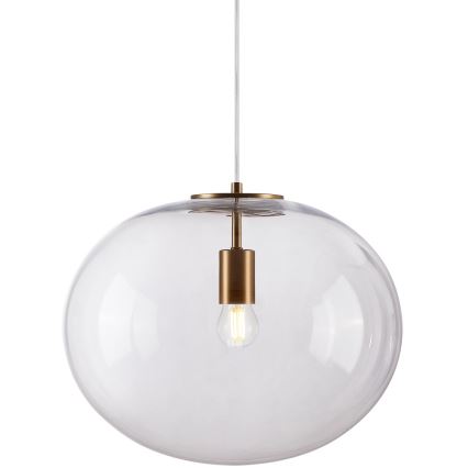 Ljuskrona med textilsladd CAMPANIA 1xE27/60W/230V guld