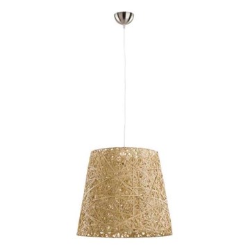 Ljuskrona med textilsladd CANNUCIA 1xE27/15W/230V beige