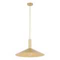 Ljuskrona med textilsladd CAPRI 1xE27/15W/230V diameter 50 cm guld