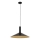 Ljuskrona med textilsladd CAPRI 1xE27/15W/230V diameter 50 cm svart/guld