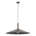 Ljuskrona med textilsladd CAPRI 1xE27/15W/230V diameter 70 cm antracit/grå