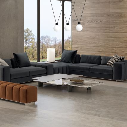 Ljuskrona med textilsladd CAPRI 3xG9/7W/230V