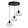 Ljuskrona med textilsladd CEED GOLD 3xE27/60W/230V diameter 45 cm svart/guld