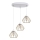 Ljuskrona med textilsladd CEED GOLD 3xE27/60W/230V diameter 45 cm vit/guld